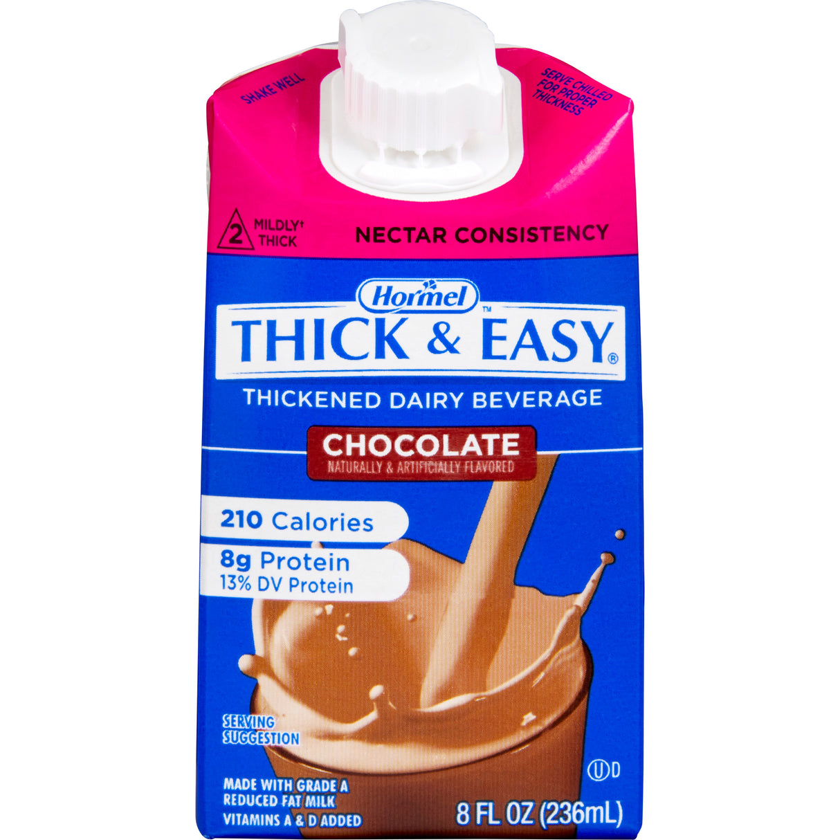 Thick-It Thick & Easy Thickened Dairy Beverage, Chocolate, Nectar Consistency, 8 oz