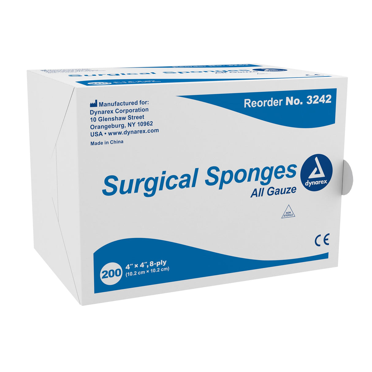 Dynarex Sterile Gauze Pad, 4" x 4", 12-Ply - 3242 - LL Medico