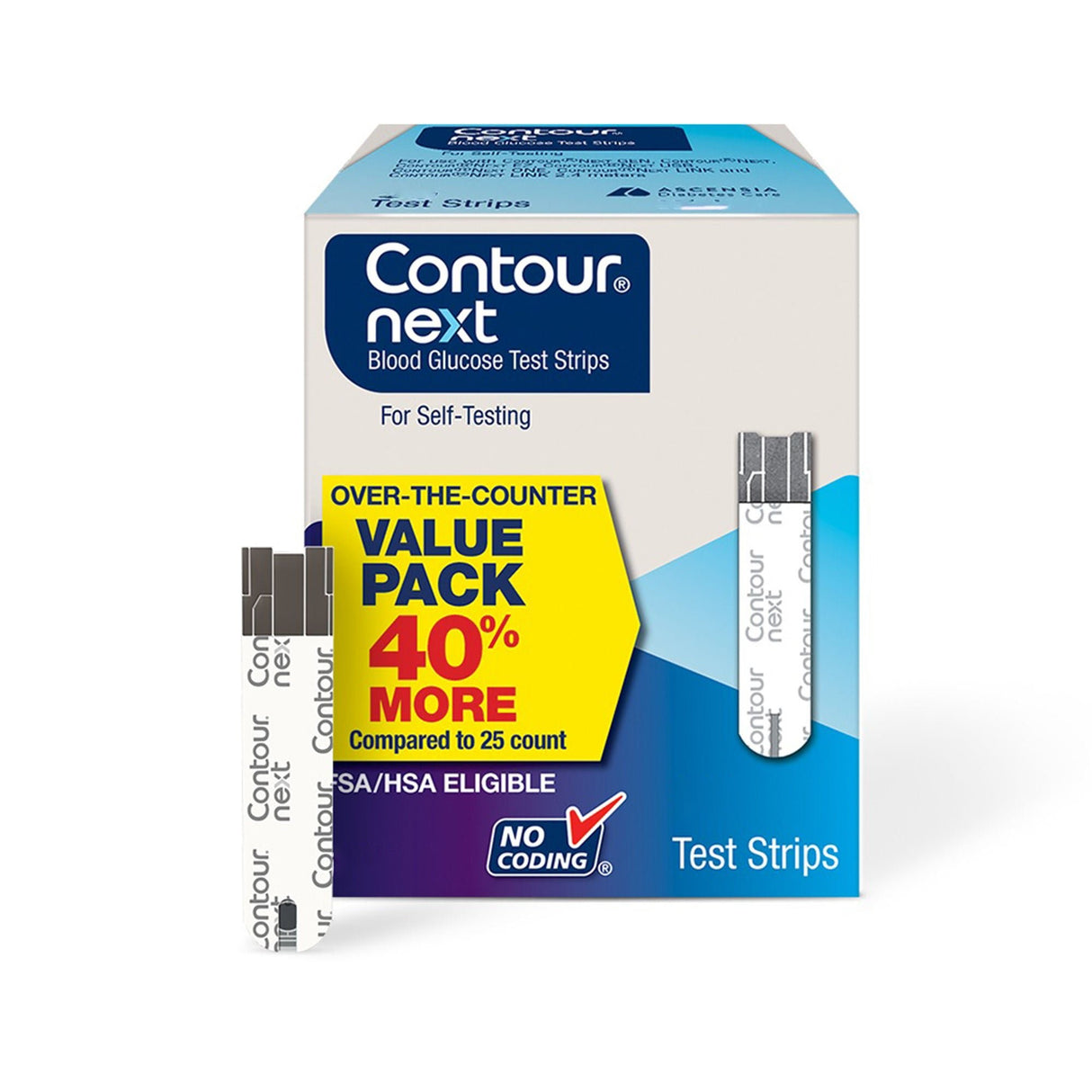 Ascensia Contour Next Blood Glucose Test Strips, 50 Count