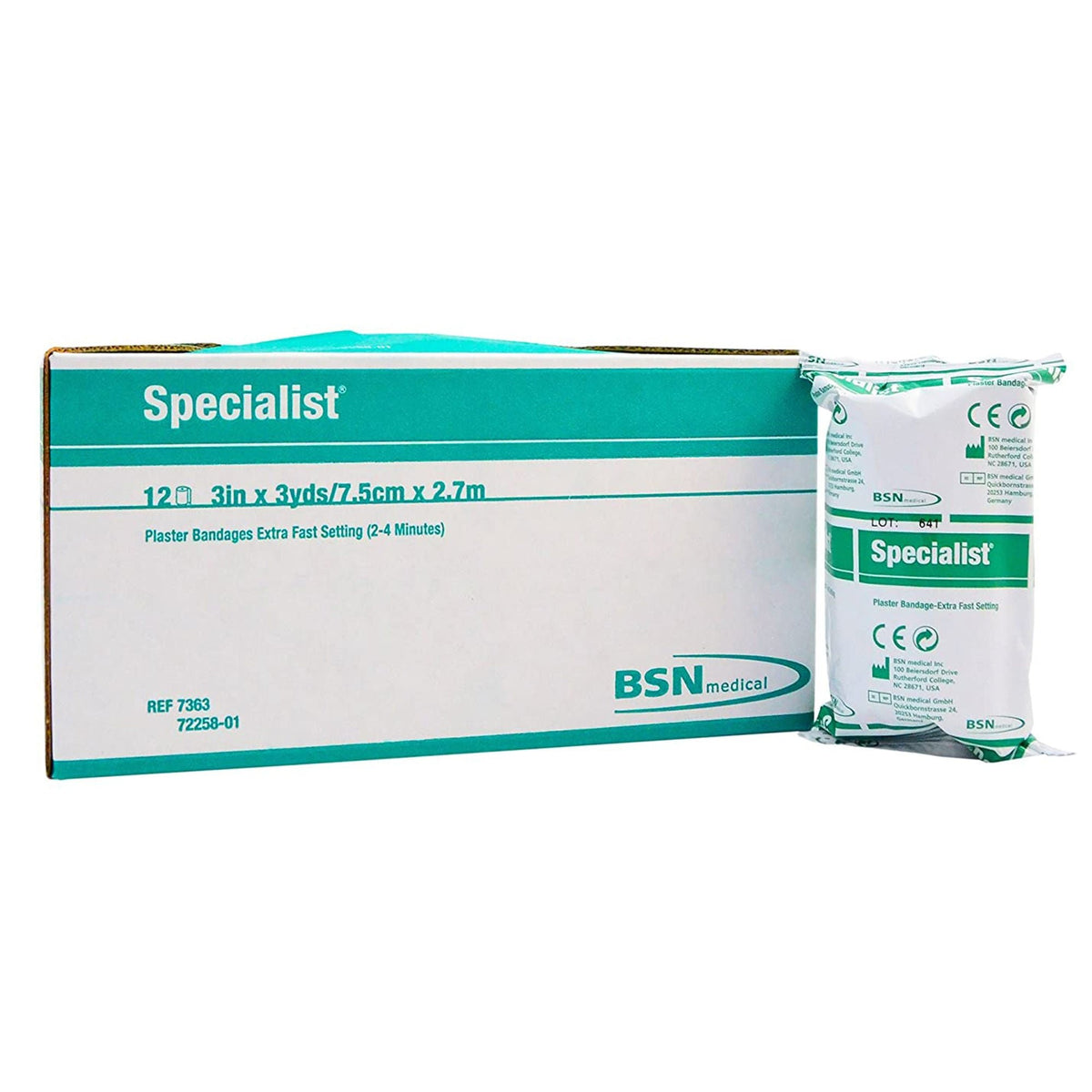 Specialist Plaster Bandage, Plaster of Paris, White, 3" x 9' - 7363-Dozen - LL Medico