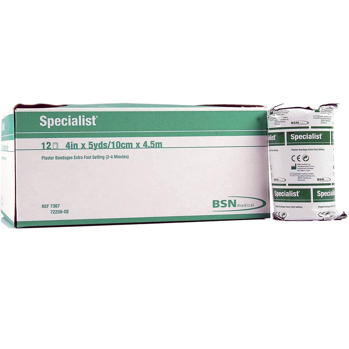 Specialist Plaster Bandage, Extra Fast Set 2-4 Min, White, Plaster of Paris, 15' Length - LL Medico