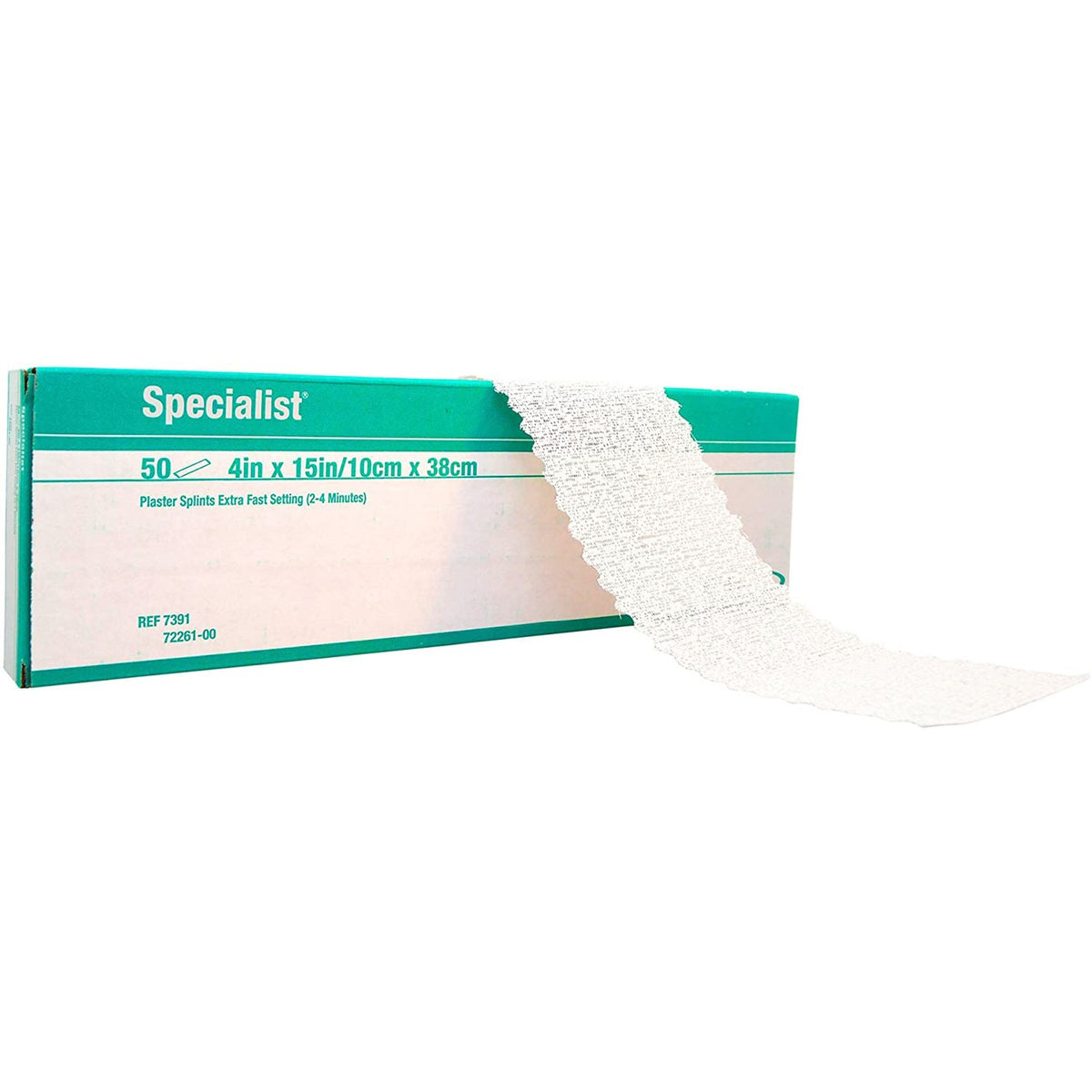 Specialist Plaster Splint, Extra Fast Set 2-4 Min, 4 x 15", White, Plaster of Paris - 7391-Single - LL Medico