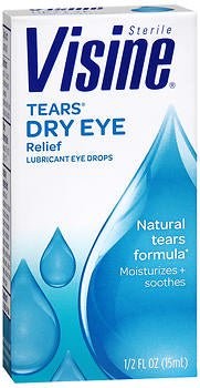 Visine Lubricant Eye Drops, 0.5 oz, Sterile - 74300001067 - LL Medico
