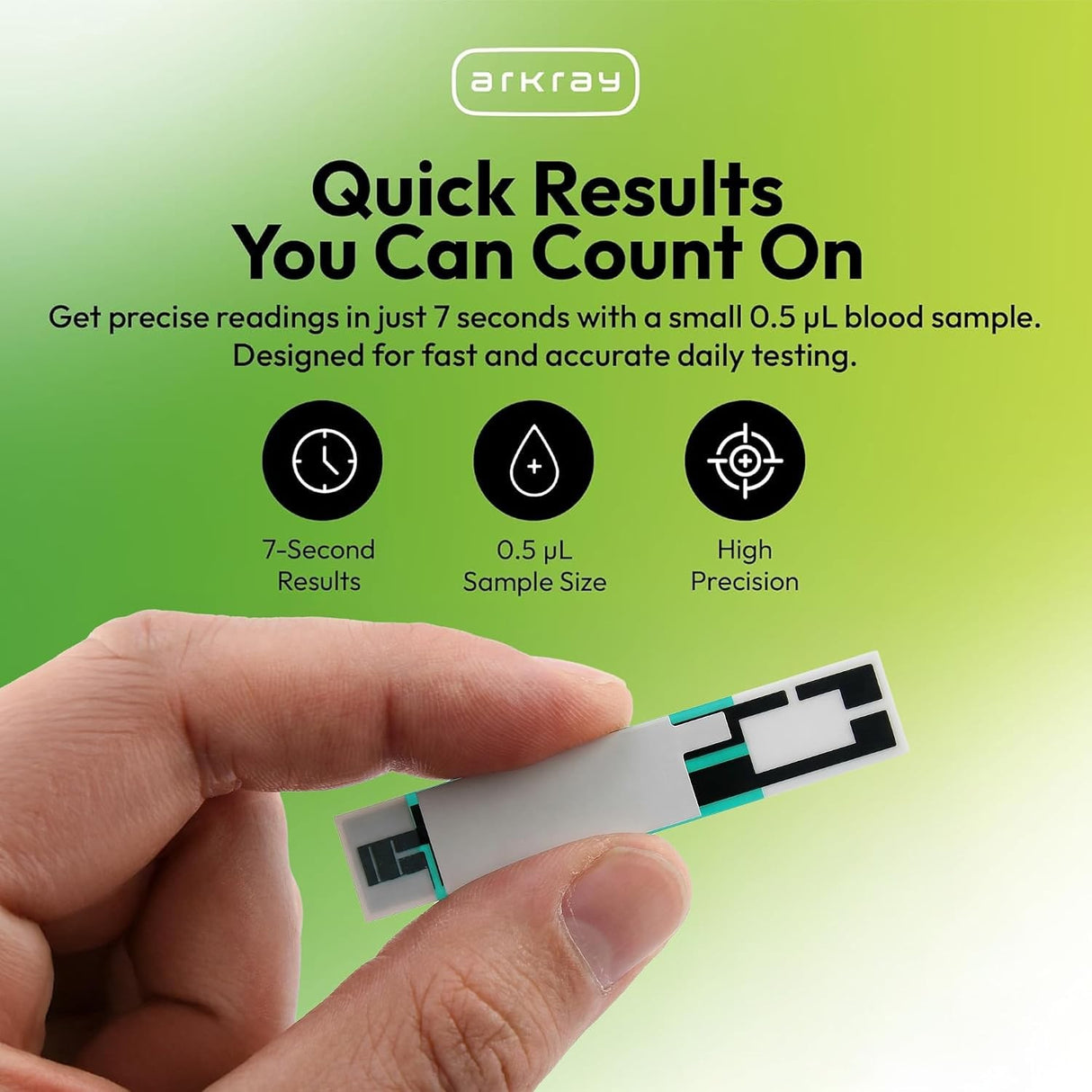 Arkray Glucocard Vital Blood Glucose Test Strips, 50 Count