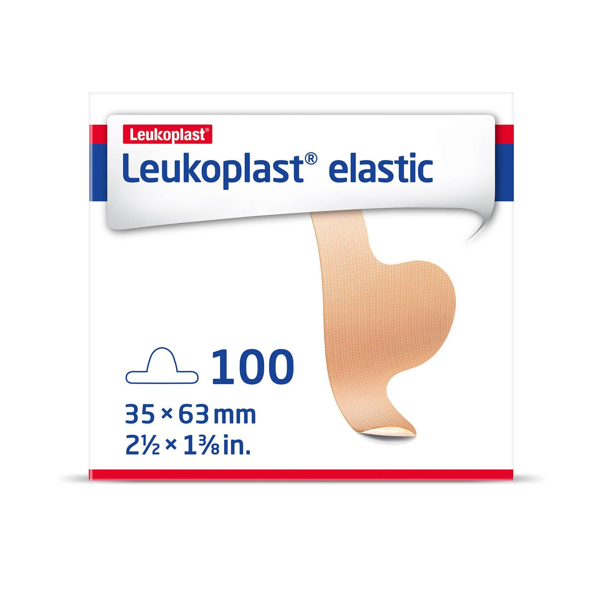 Leukoplast Elastic Fabric Adhesive Strip, Non-Sterile, Toe Shield, 35 x 63mm (1 3/8" x 2 1/2") - 7645618 - LL Medico