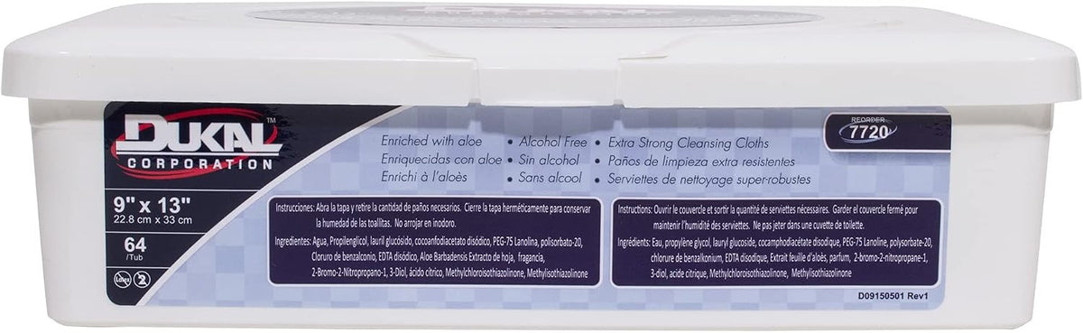 Dukal Premium Wet Wipes, Soft Premoistened, 9" x 13"