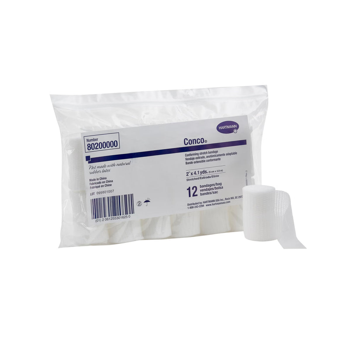 Conco Conforming Bandage, 2 Inch x 4-1/10 Yard, One-Ply