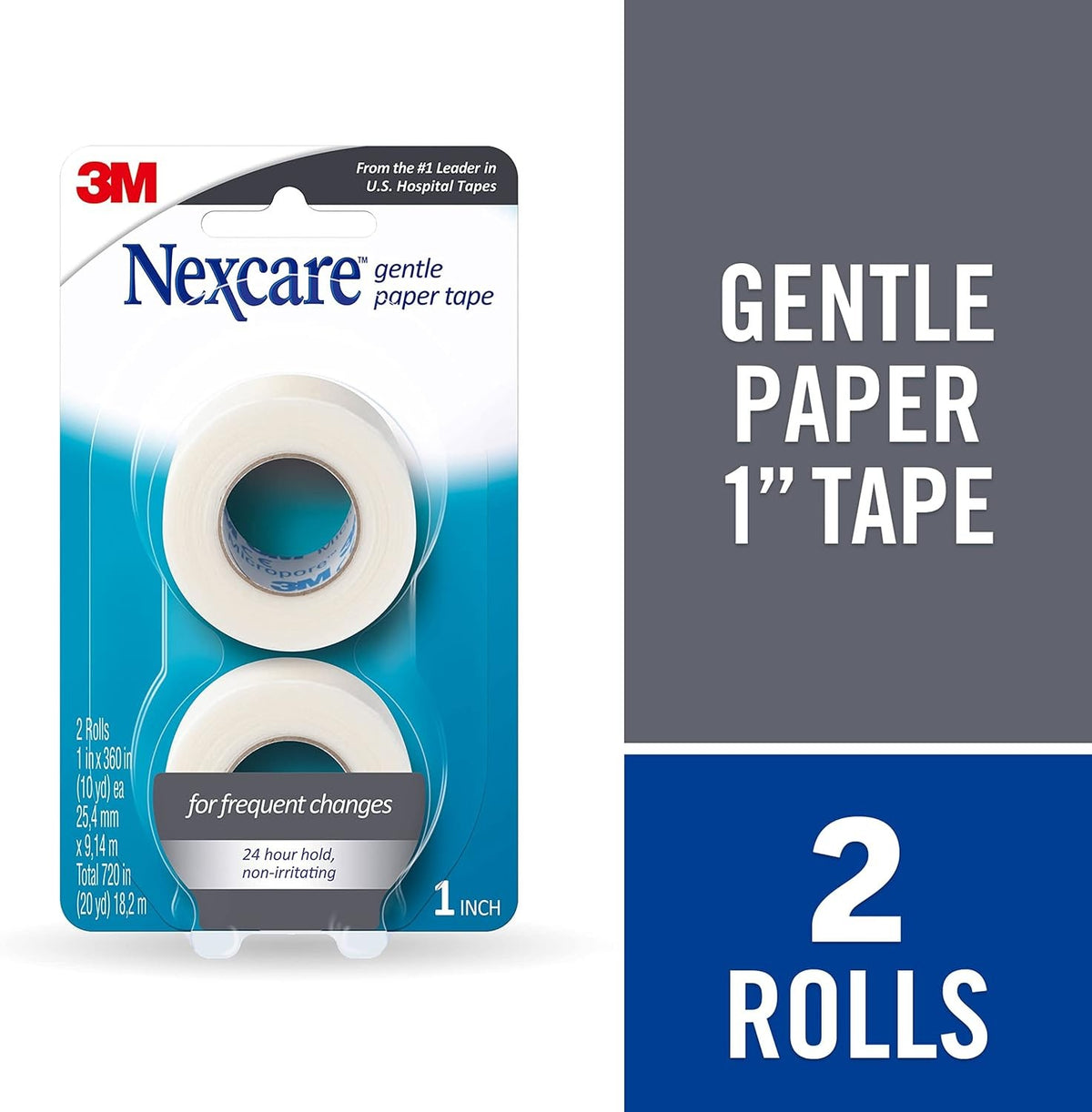 3M Nexcare Paper Medical Tape, 1 Inch x 10 Yard, White