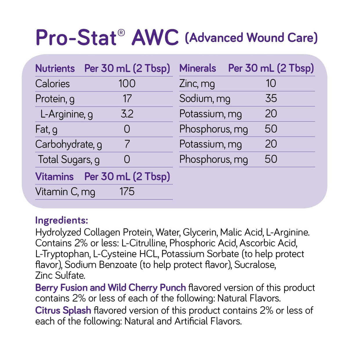 Pro-Stat Advanced Wound Care Liquid Protein Supplement, Wild Cherry Punch, 30 oz