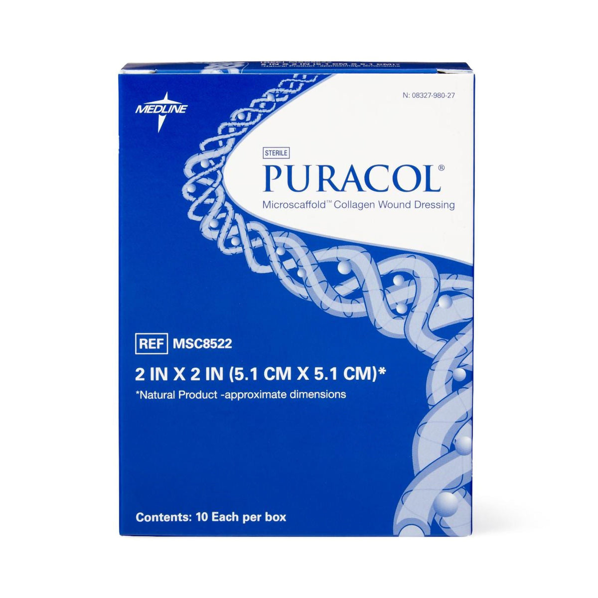 Puracol Collagen Wound Dressing, Sterile - MSC8522-Single - LL Medico
