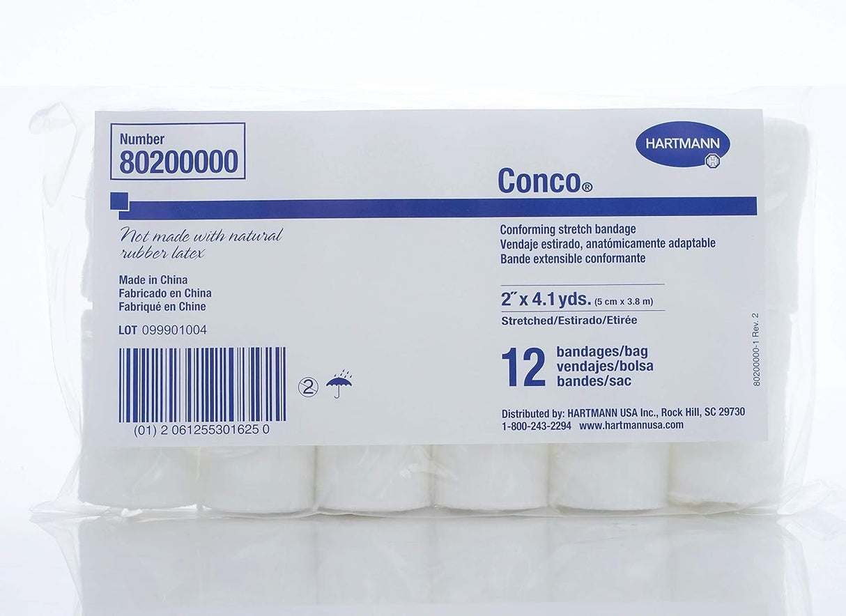 Hartmann Conco Conforming Bandage, 2 Inch x 4-1/10 Yard, 1-Ply