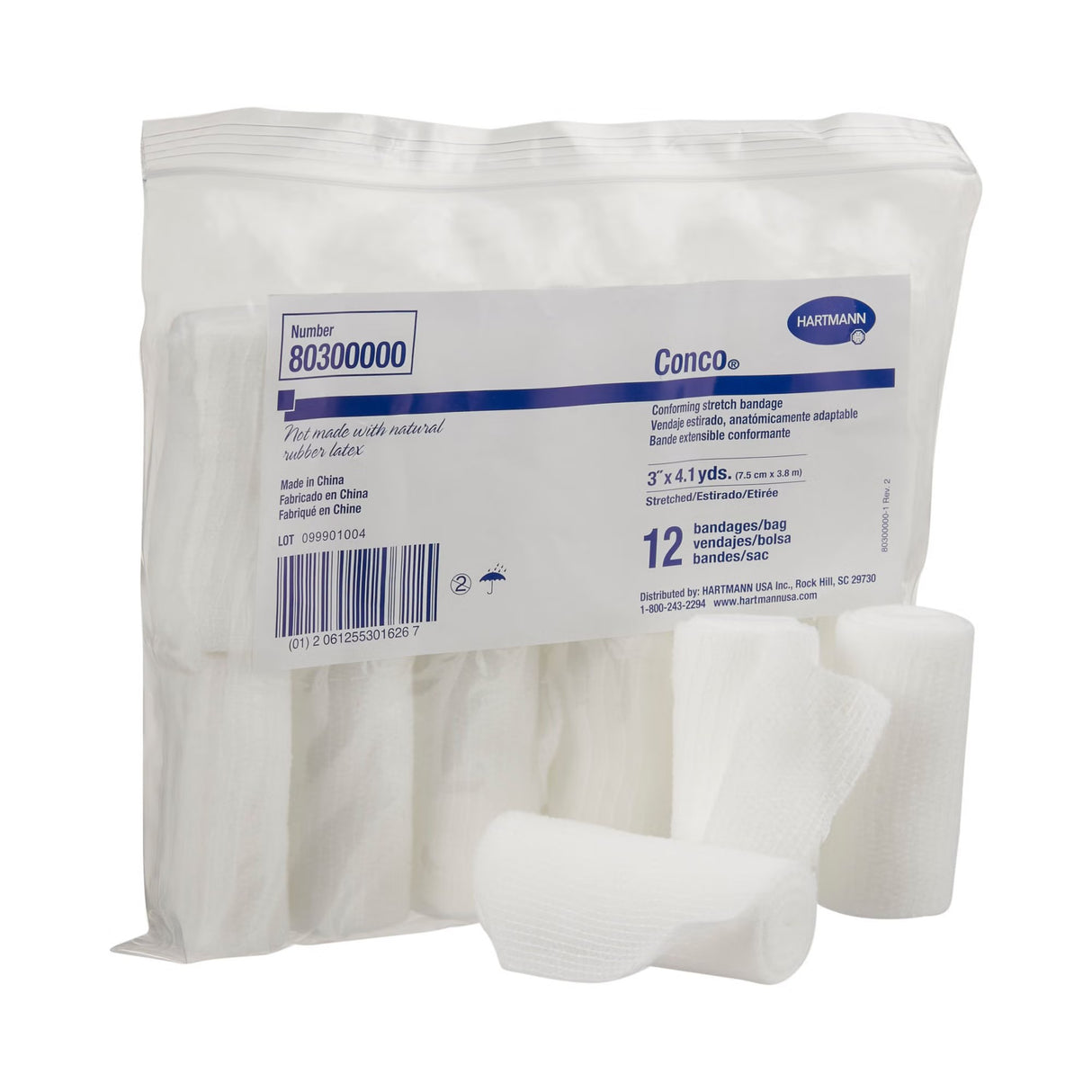 Hartmann Conco Conforming Bandage, 3 Inch x 4-1/10 Yard, 1-Ply