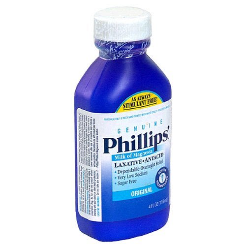 Phillips' Milk of Magnesia Saline Laxative, Original Flavor, 400 mg / 5 mL, Liquid - 4 oz - LL Medico