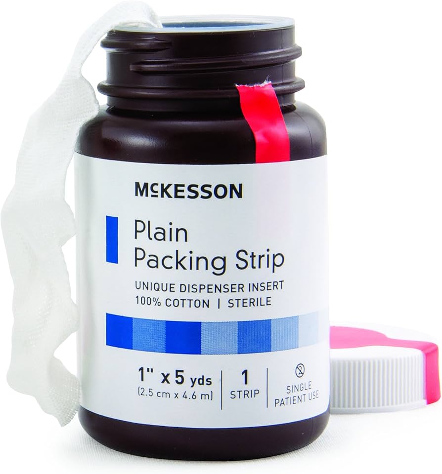 McKesson Iodoform Wound Packing Strip, 1 Inch x 5 Yard