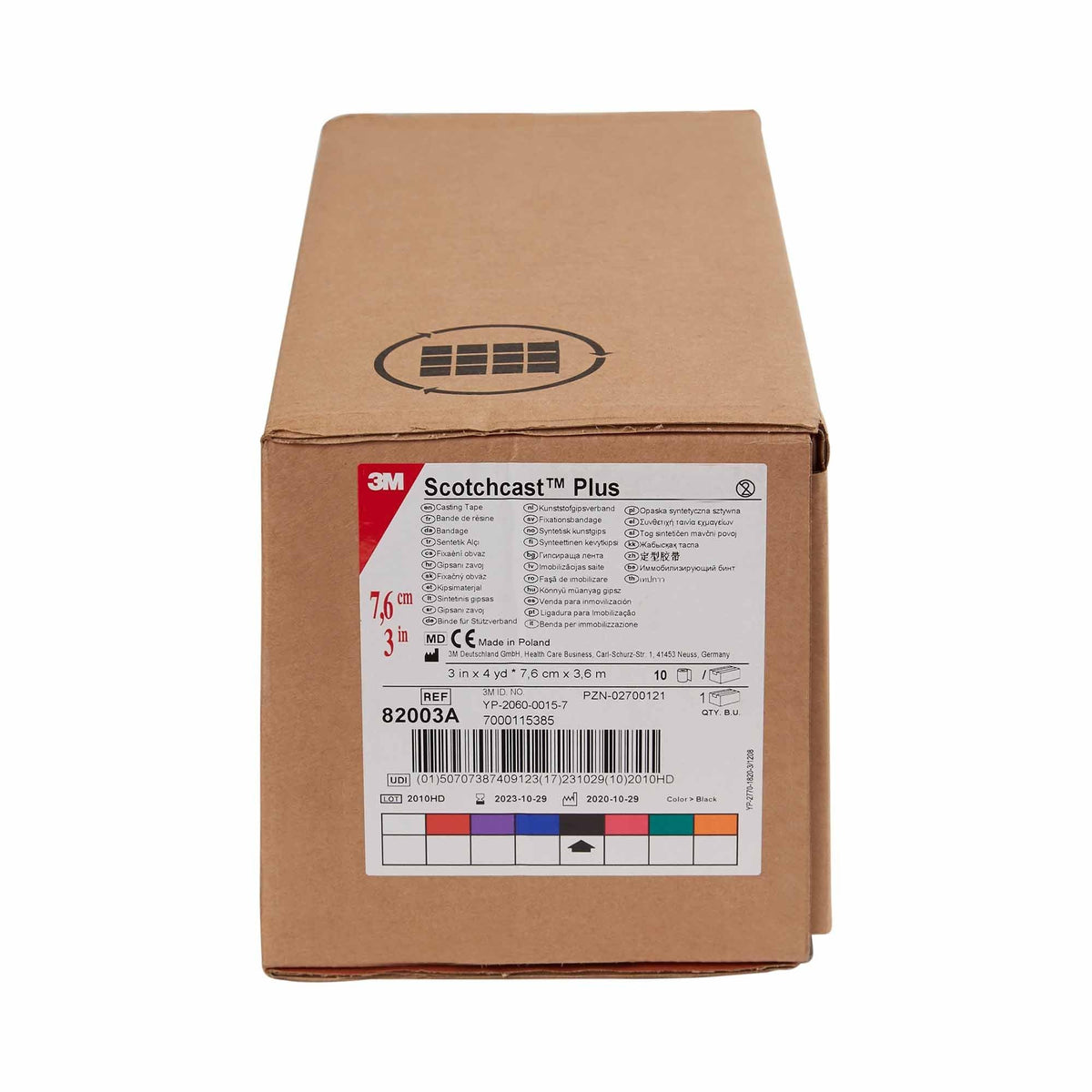 3M Scotchcast Plus, Cast Tape, Black, Latex-Free, Fiberglass / Resin - LL Medico
