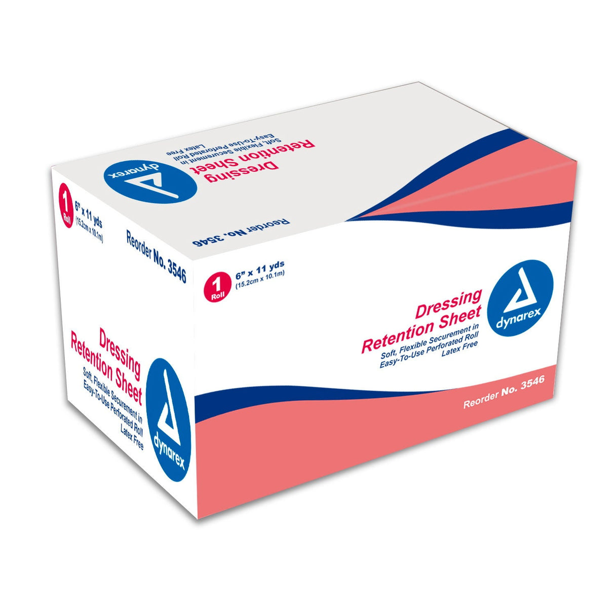 dynarex White Adhesive Dressing, 6 x 6 Inch