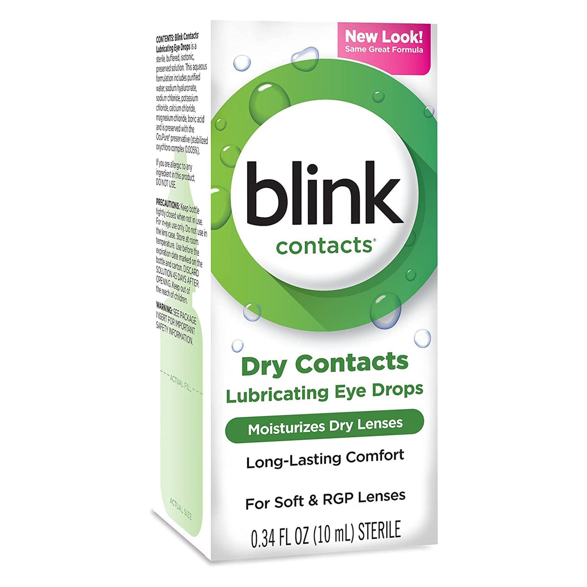 Blink Contacts Lubricating Eye Drops, 0.34 oz - 82744400032 - LL Medico