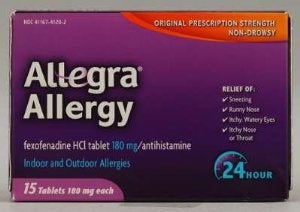 Allegra Adult 24-Hour Allergy Relief, Fexofenadine HCl 180 mg, Tablet, Non-Drowsy - 15 count - LL Medico