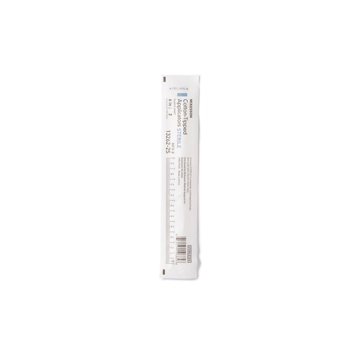 McKesson Cotton-Tipped Applicators Sterile, Plastic Shaft, 6 In - 13262-2S - LL Medico