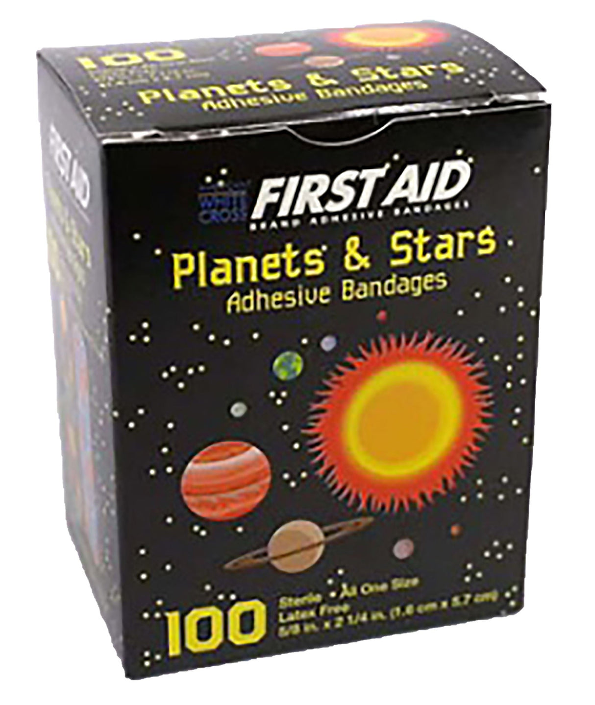 American White Cross First Aid Planets & Stars Adhesive Bandages, Sterile, 5/8" x 2 1/4", 100 Count
