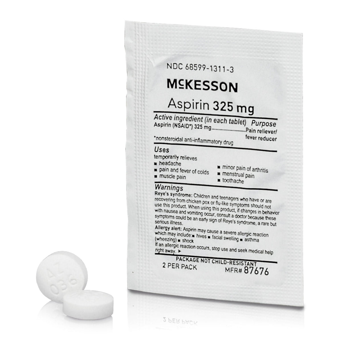 MooreBrand Aspirin, 325 mg, Tablet - 87676 - LL Medico