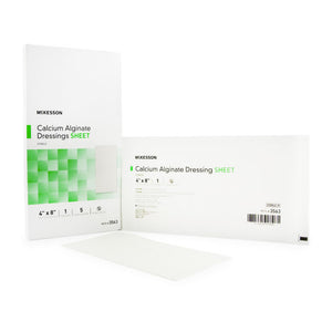 McKesson Calcium Alginate Dressing Sheet, Reinforced, 4 in x 8 in - 3563 - LL Medico