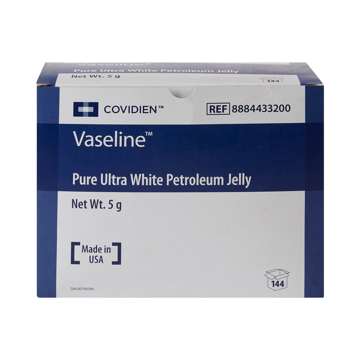 Vaseline Pure Ultra White Petroleum Jelly, Sterile, 5 gm Packet - 8884433200 - LL Medico