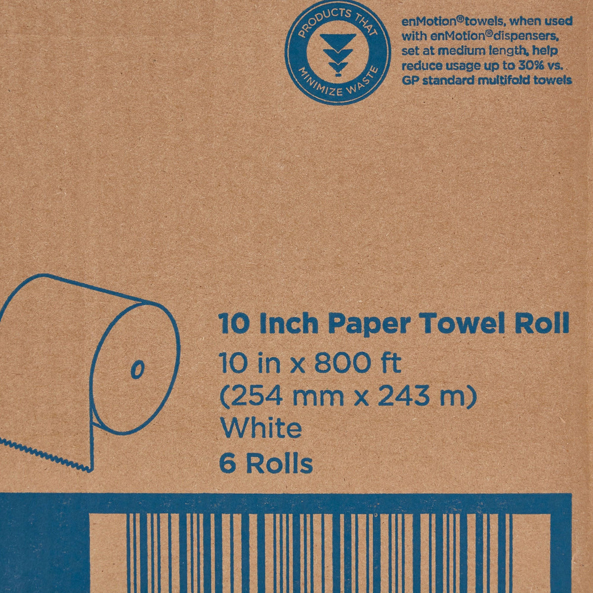 enMotion Hardwound Paper Towel Roll, White, Paper, 10" x 800' - 89460 - LL Medico