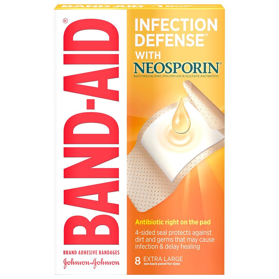 Band-Aid Infection Defense with Neosporin Bandages Assorted Sizes