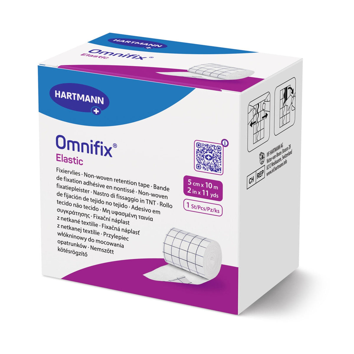 BSN Medical Omnifix Elastic Dressing Retention Tape with Liner, Non-Sterile, White, 2" x 11 Yard - 900602 - LL Medico