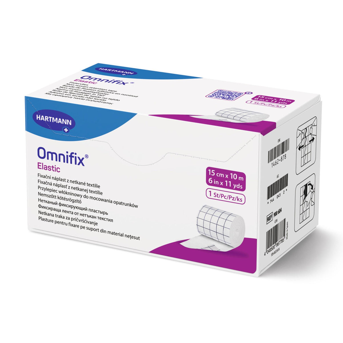 Omnifix Elastic, Dressing Retention Tape with Liner, White, 6" x 11 yards, Nonwoven, Nonsterile, Skin Friendly - 900604-Single - LL Medico
