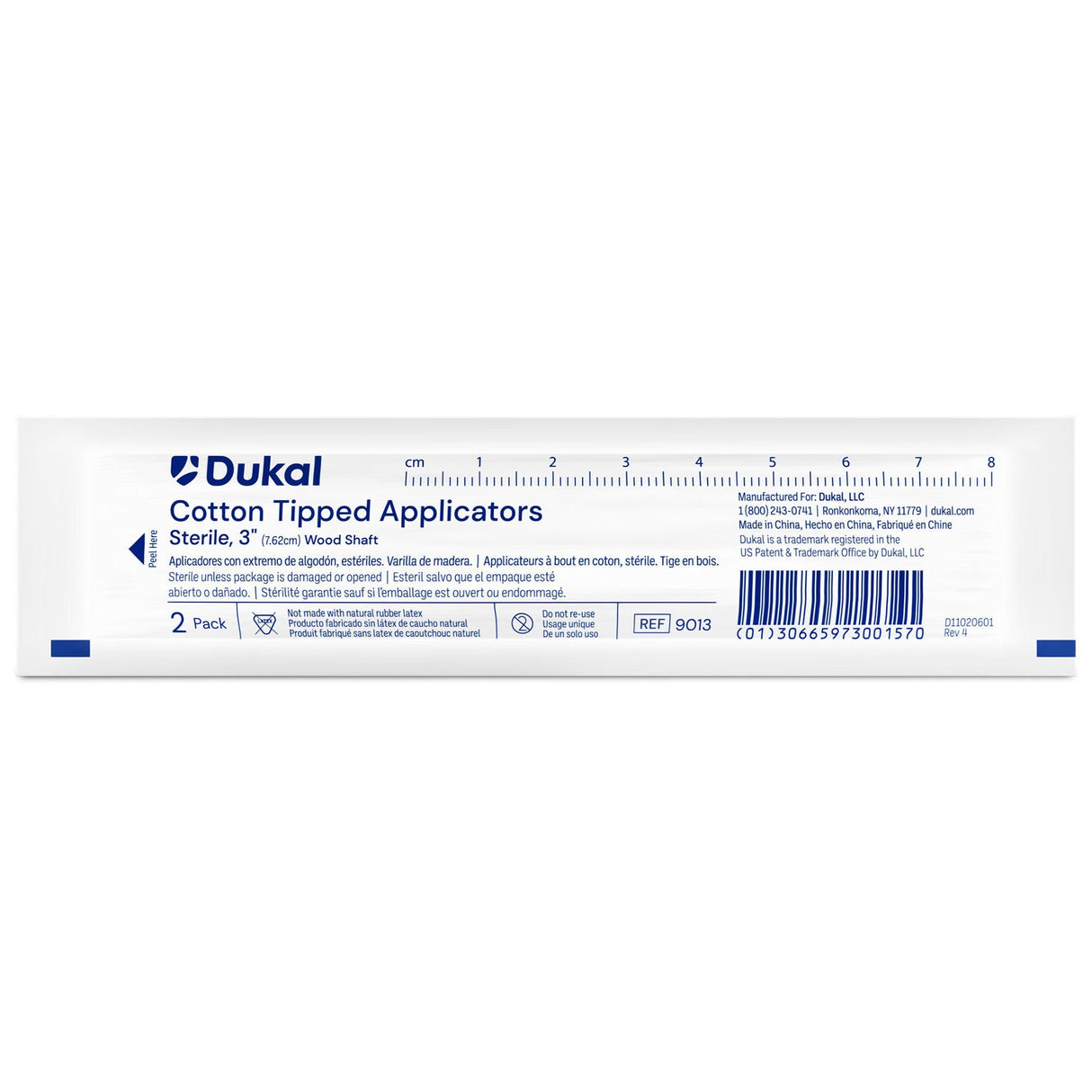 Dukal Cotton Tipped Applicators, Sterile, 3", Wood Shaft - 9013 - LL Medico