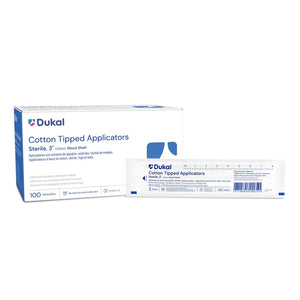 Dukal Cotton Tipped Applicators, Sterile, 3", Wood Shaft - 9013 - LL Medico