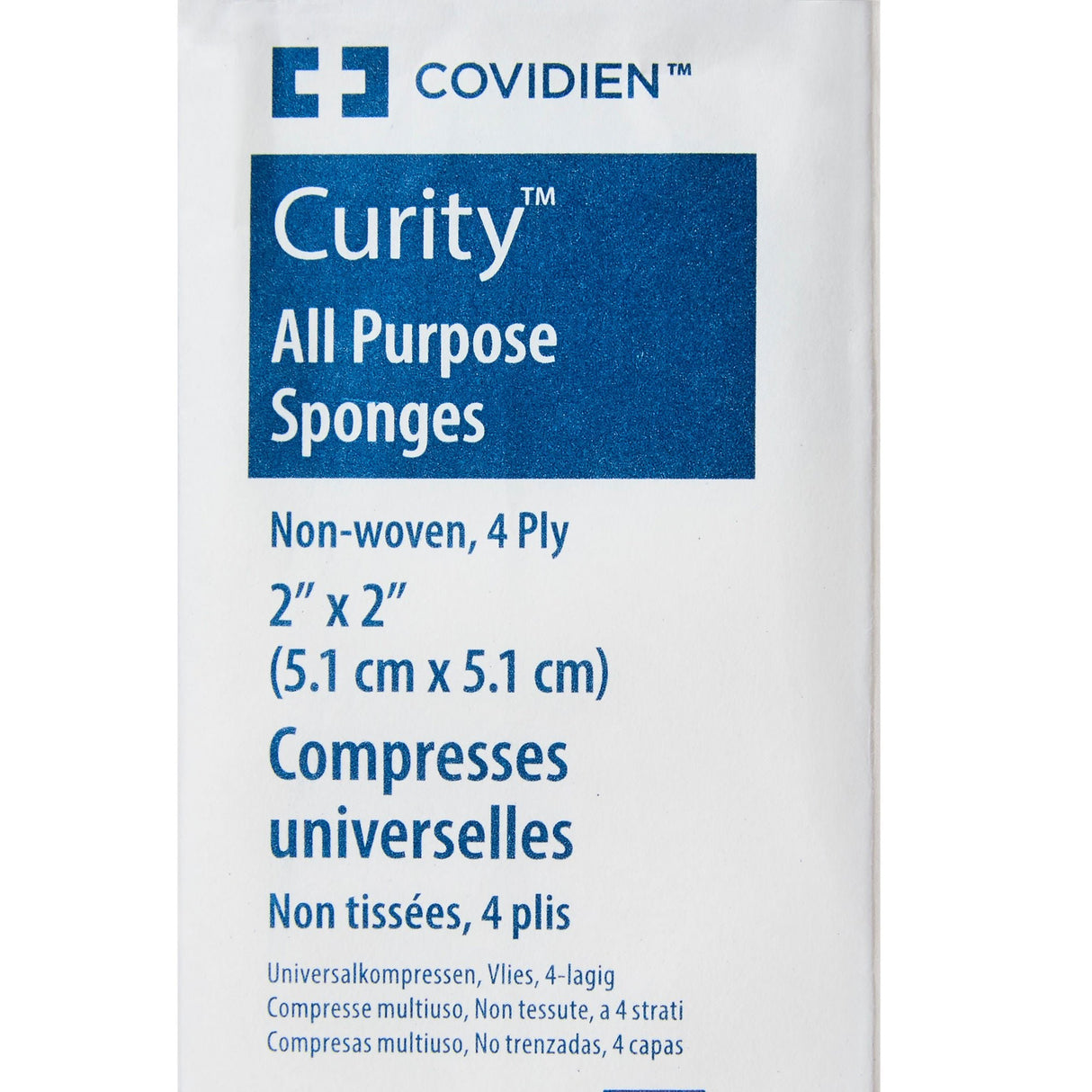 Cardinal Health Curity Nonwoven Sponge, 2 x 2 Inch, 4-Ply