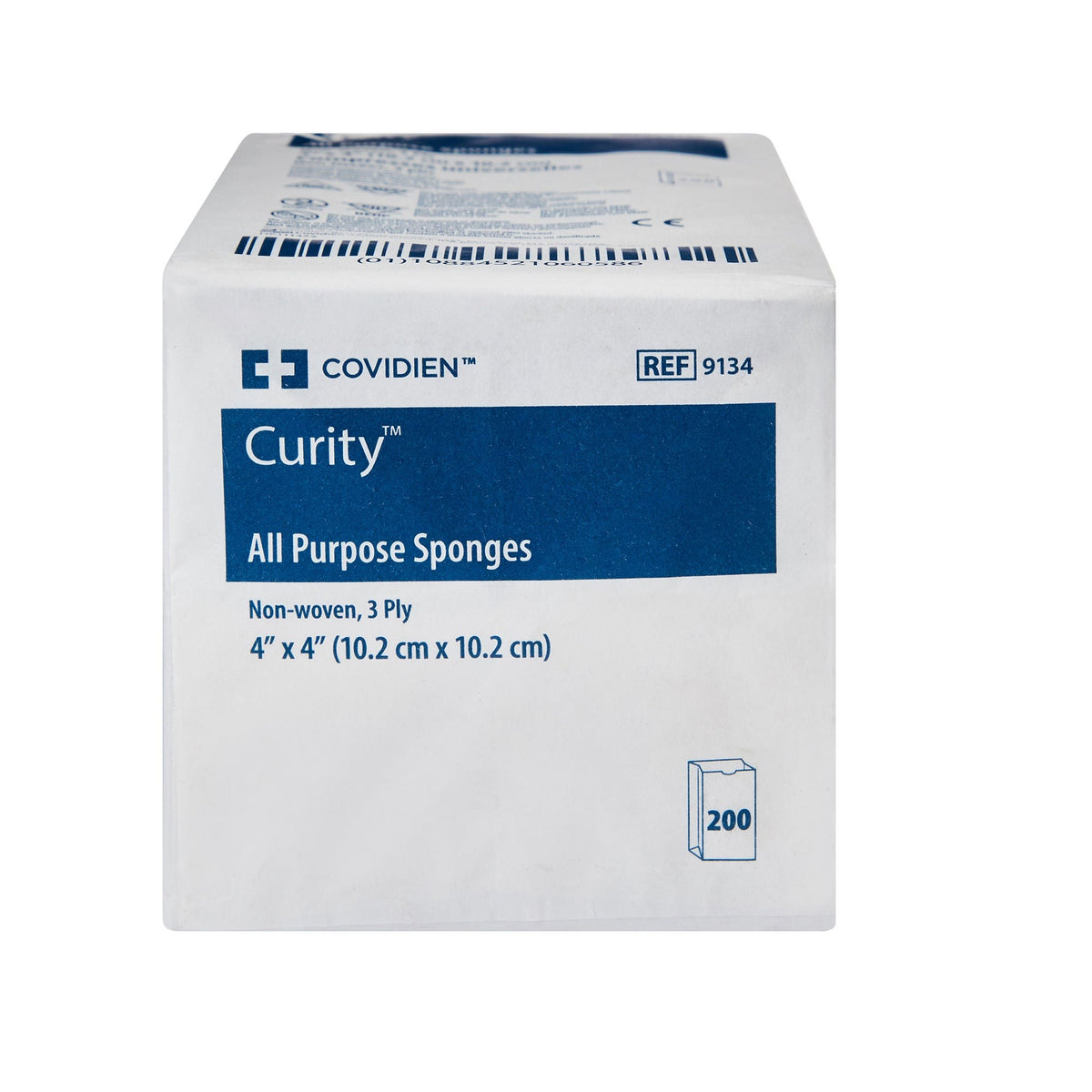 Cardinal Health Curity Nonwoven Sponge, 4 x 4 Inch, 3-Ply