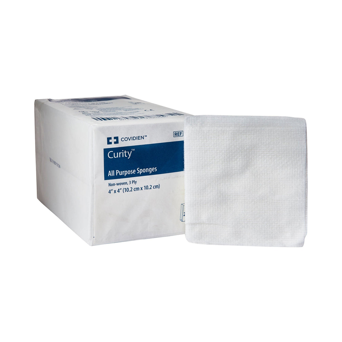 Cardinal Health Curity Nonwoven Sponge, 4 x 4 Inch, 3-Ply