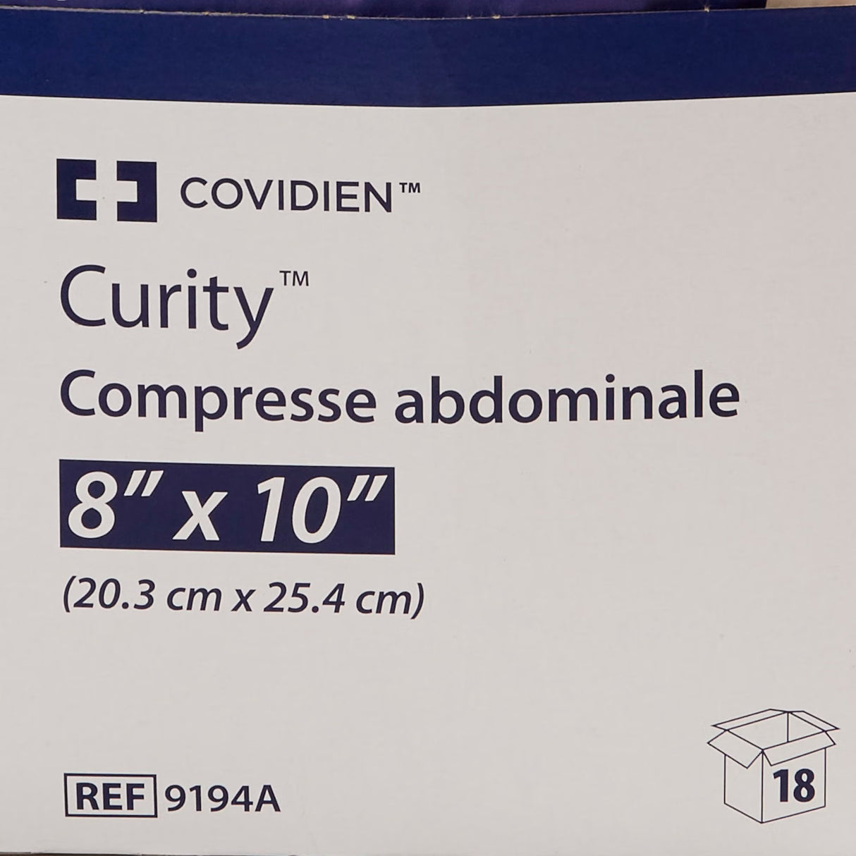 Cardinal Health Curity Sterile Abdominal Pad, 8 x 10 Inch