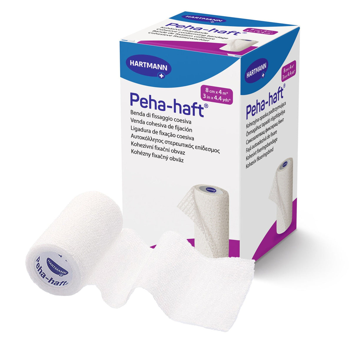 Peha-haft Cohesive Bandage, Absorbent Self-Adherent, White, Gauze, NonSterile, Standard Compression - LL Medico