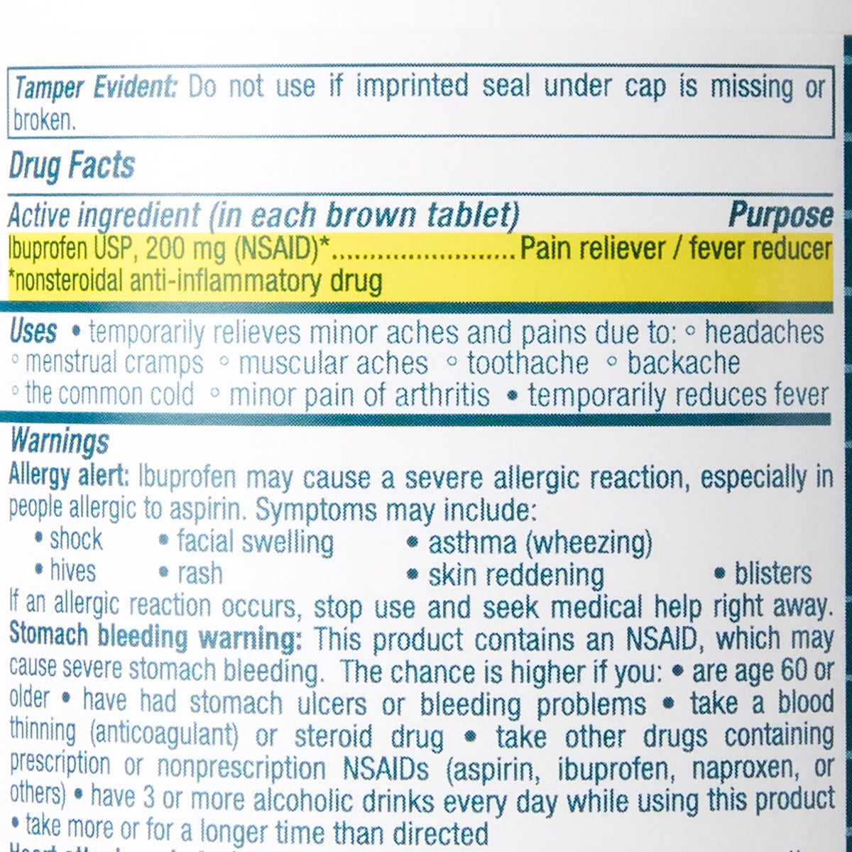Geri-Care Ibuprofen Pain Relief, 200 mg, Tablet - 941-10-GCP - LL Medico