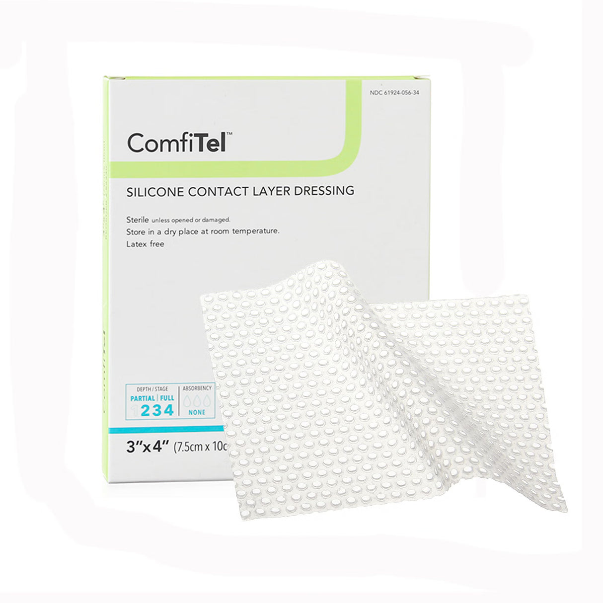McKesson Silicone Wound Contact Layer Dressing, 3 x 4 Inch