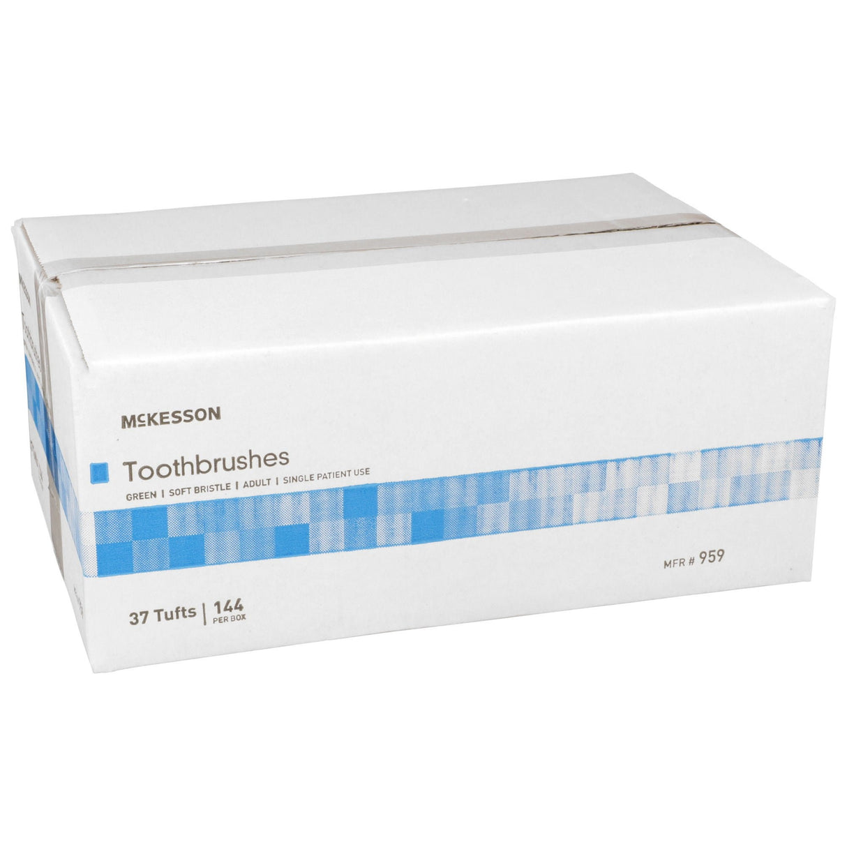 McKesson Adult Soft Bristle Straight Toothbrush, Green