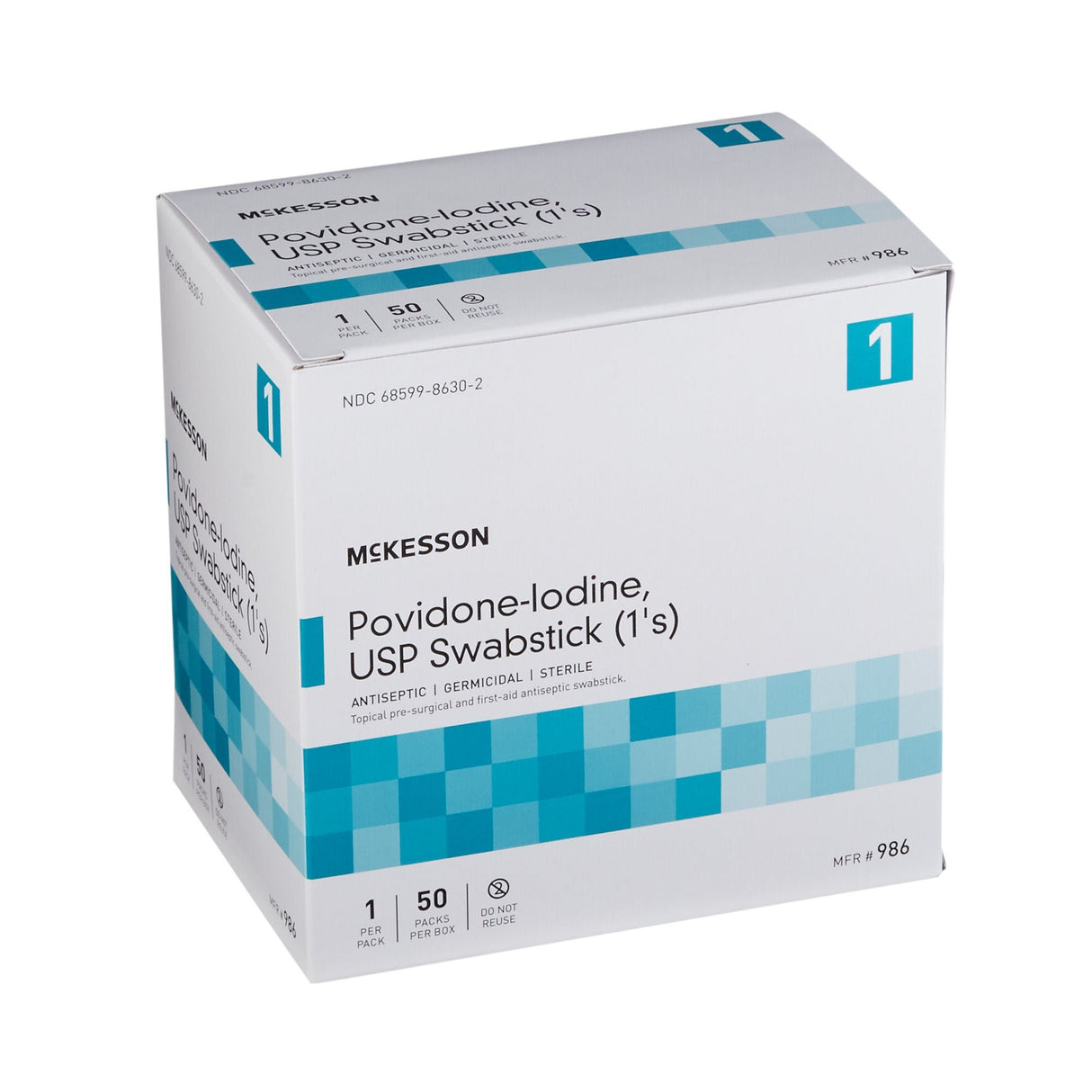 McKesson Povidone-Iodine USP Swabstick, Antiseptic, 1 Count