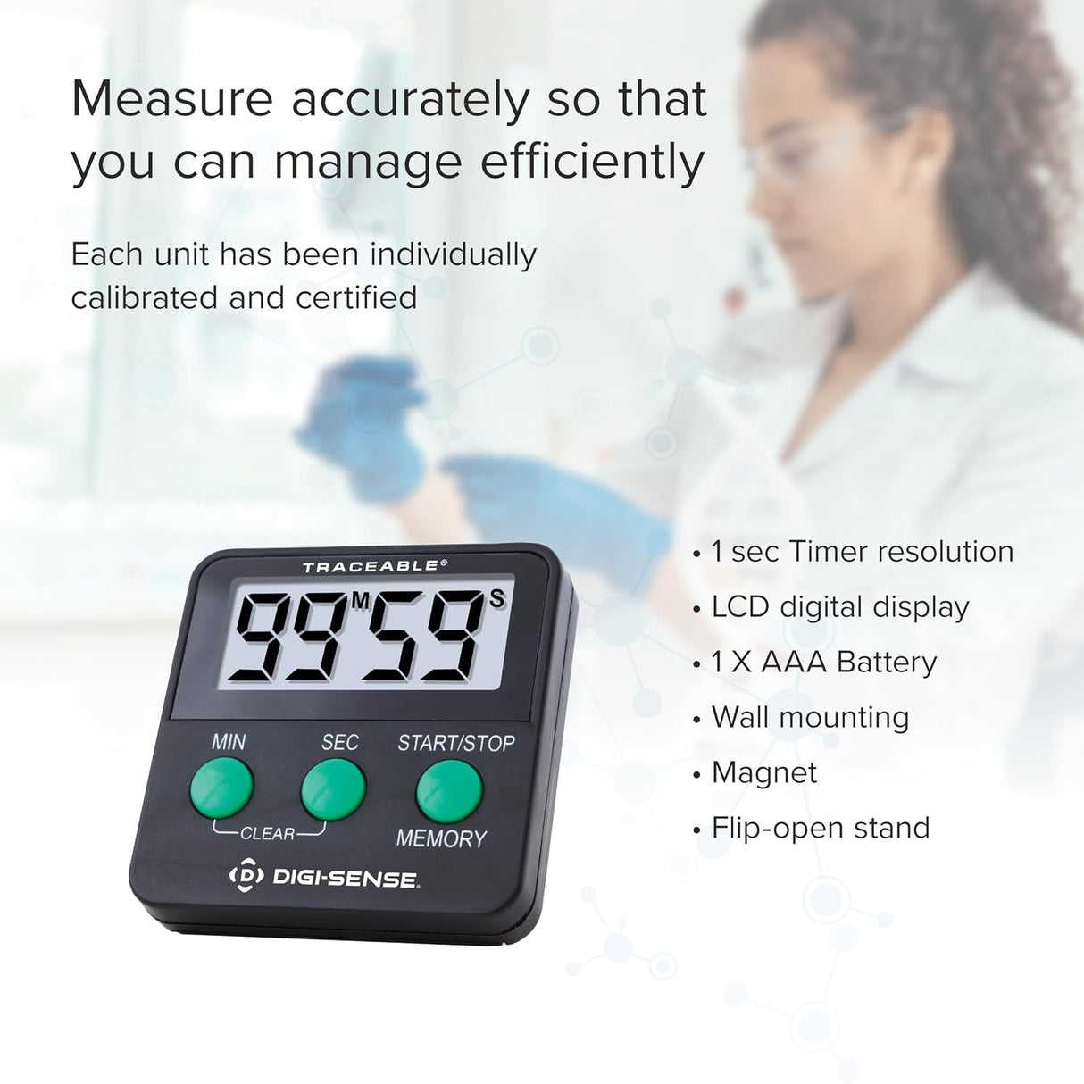 Traceable Electronic Alarm Timer, 99 Minute/59 Second
