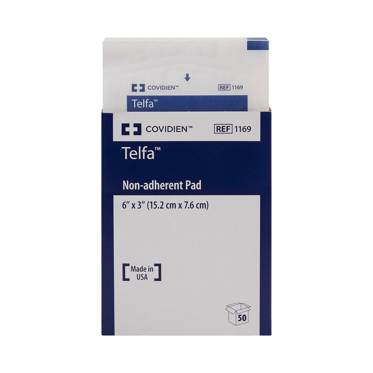 Cardinal Health Telfa Ouchless Nonadherent Dressing, Sterile, 3" x 6"