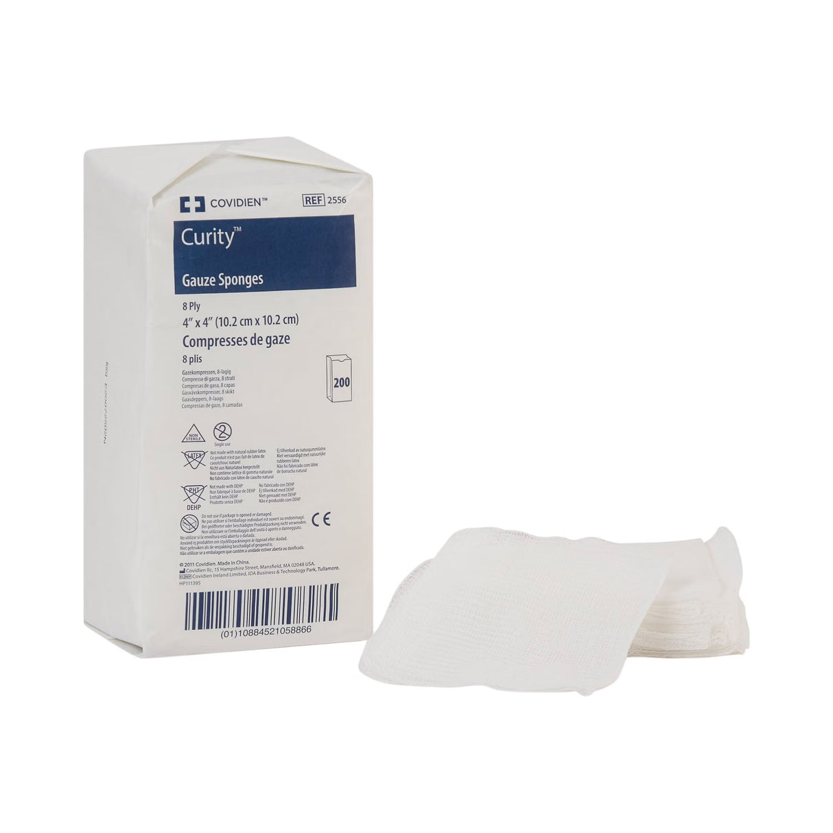 Curity Gauze Sponges, Non-Sterile, 4" x 4", 8-Ply - 2556 - LL Medico