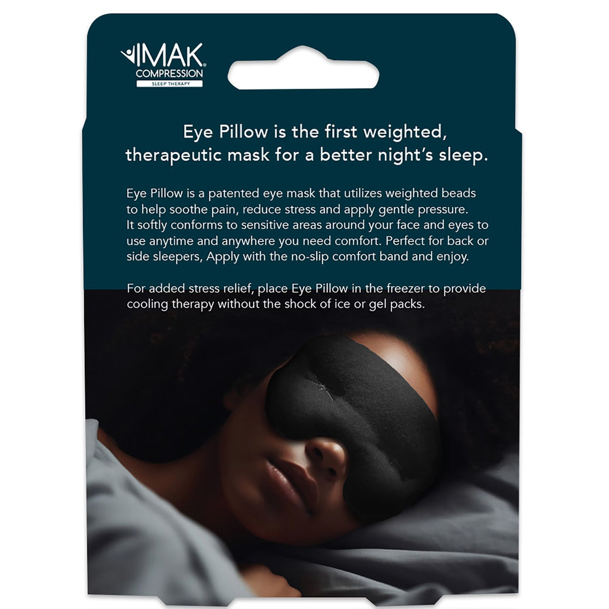 IMAK Eye Pillow Pain Relief Mask, Cold Therapy, ergoBeads, Reusable, One Size Fits Most - A30131 - LL Medico