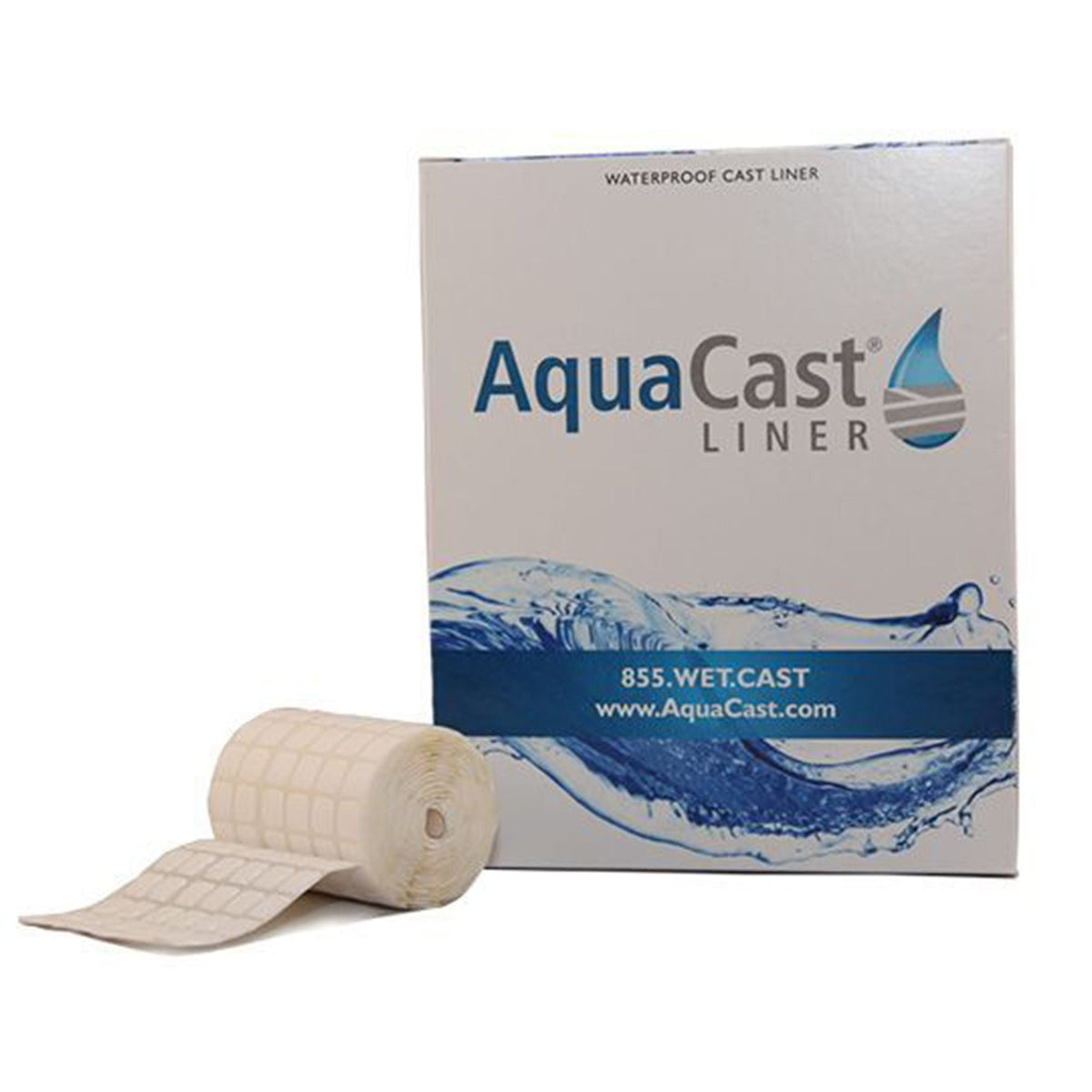 AquaCast Cast Padding, Adhesive Waterproof, White, PTFE, Nonsterile - LL Medico