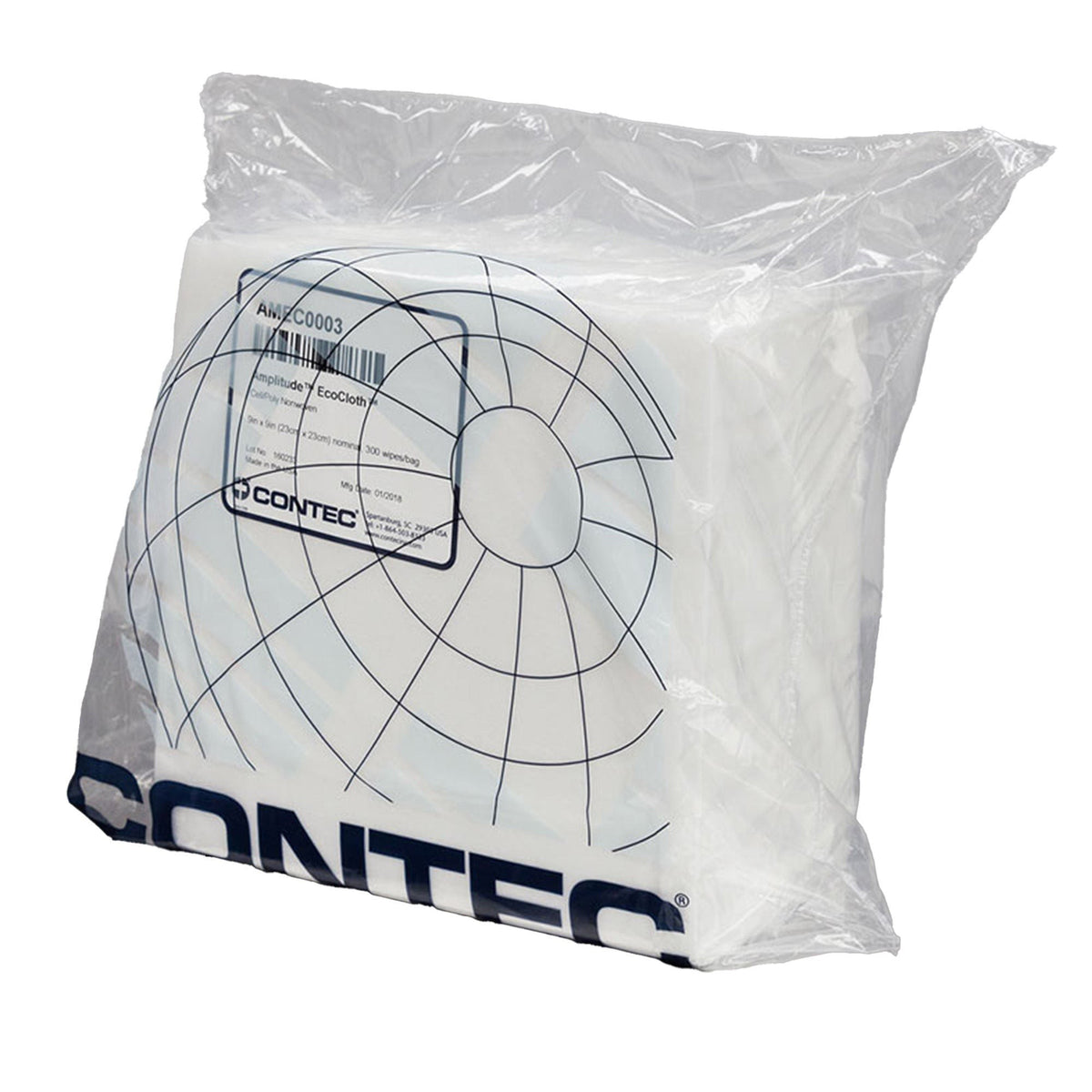 Amplitude EcoCloth Cleanroom Wipe, Nonsterile, 9 x 9", White, Cellulose / Polyester, Disposable - AMEC0003 - LL Medico