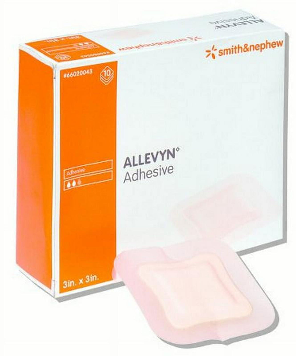 Allevyn Adhesive with Border Foam Dressing, 3 x 3 Inch