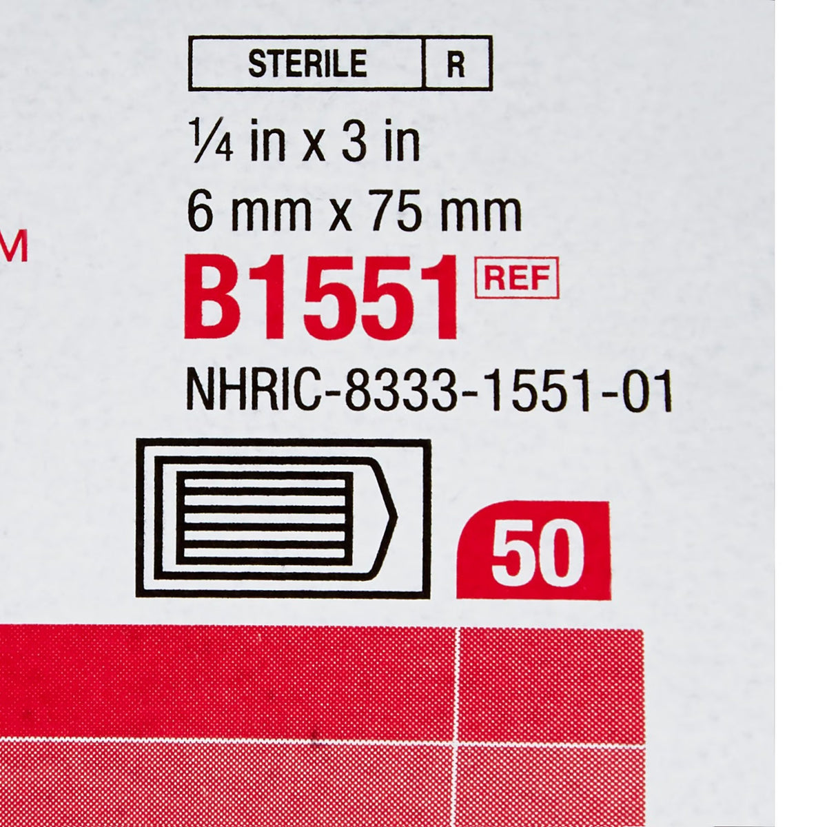 Steri-Strip Blend Tone Skin Closures, Flexible Nonwoven Strip, Tan, 0.25" x 3", Sterile - B1551 - LL Medico